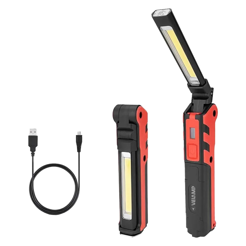 Lampada portatile ricaricabile led 5w (luce) + 3w (torcia) Velamp