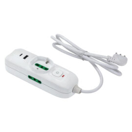 Multipresa mini 'triax 2' mt. 1,5 - colore bianco Fanton