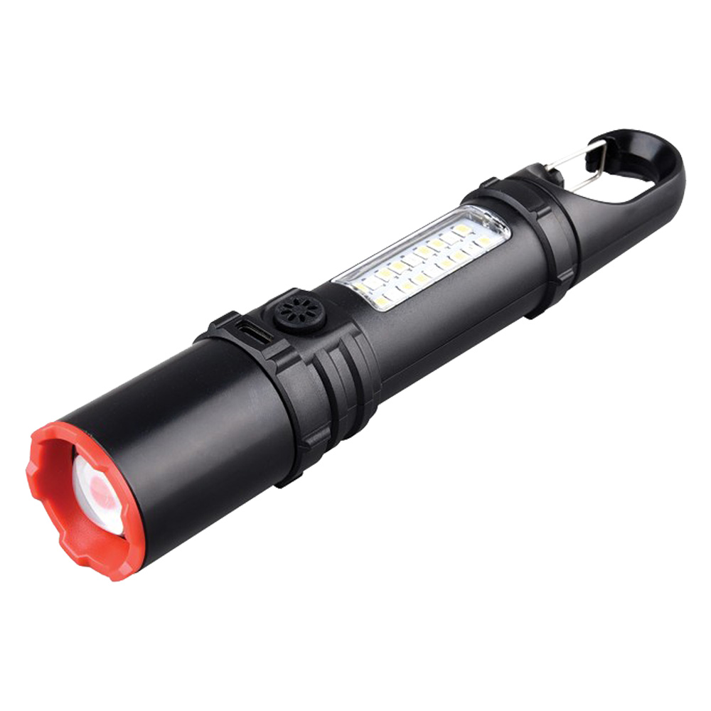 Torcia led ricaricabile ‘magnum’ 3 w – lm 250 – con laterna laterale Velamp