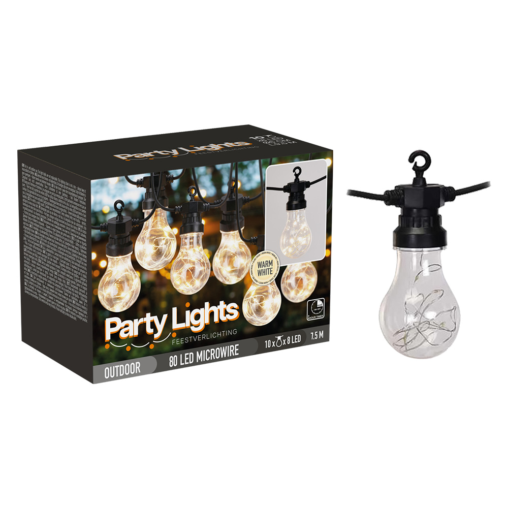 Luminaria 'party' cavo mt.7,5 - 10 portalampade e27 Senza marca