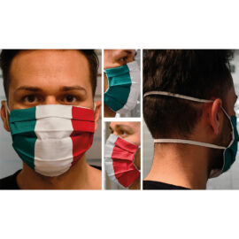 Mascherina igienica protettiva riutilizzabile 'tri cm. 19 x 8 - imbustata singola Made in italy