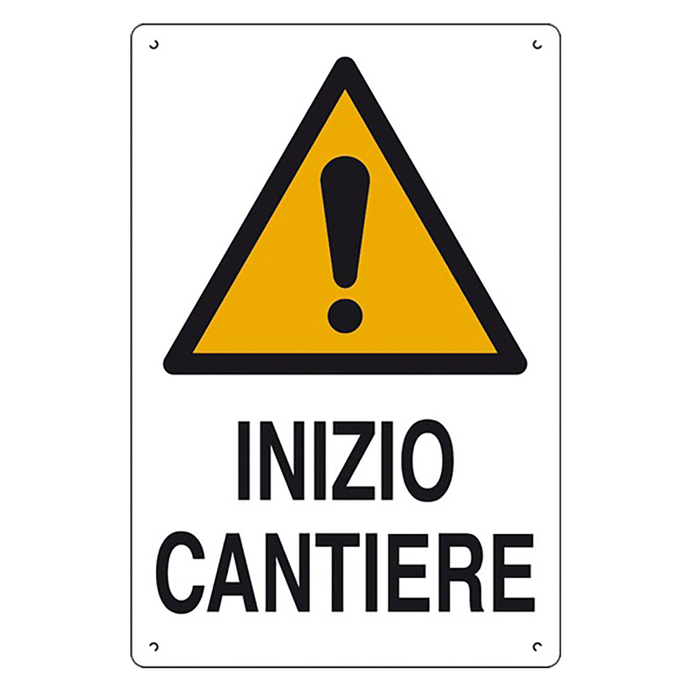 Cartello ‘inzio cantiere’ cm 60 x 40 Eurosignals