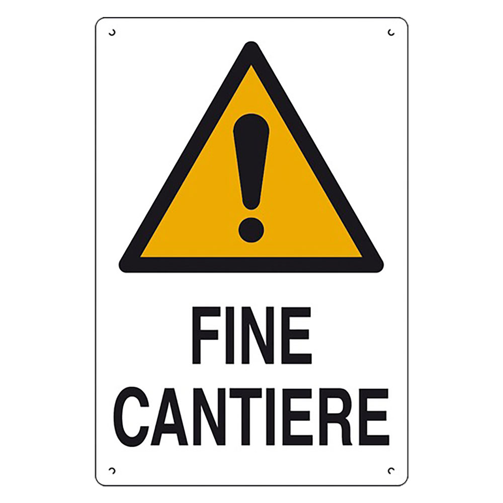 Cartello ‘fine cantiere’ cm 60 x 40 Eurosignals