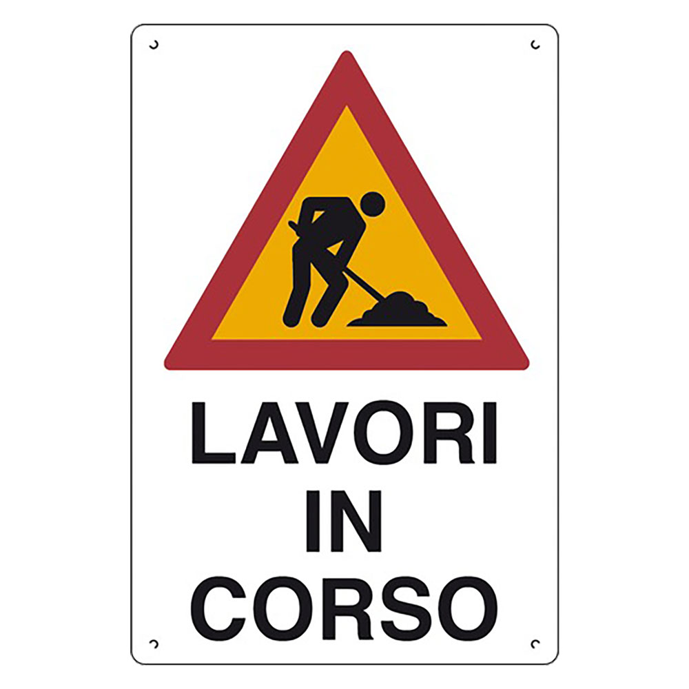 Cartello ‘lavori in corso’ cm 40 x 60 Eurosignals