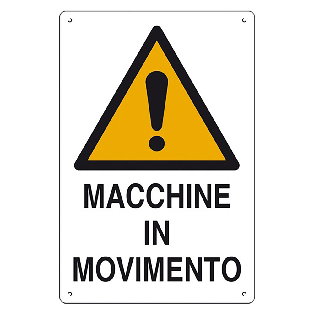 Cartello ‘macchine in movimento’ cm 60 x 40 Eurosignals