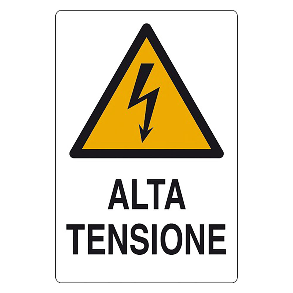Cartello ‘alta tensione’ cm 20 x 30 Eurosignals