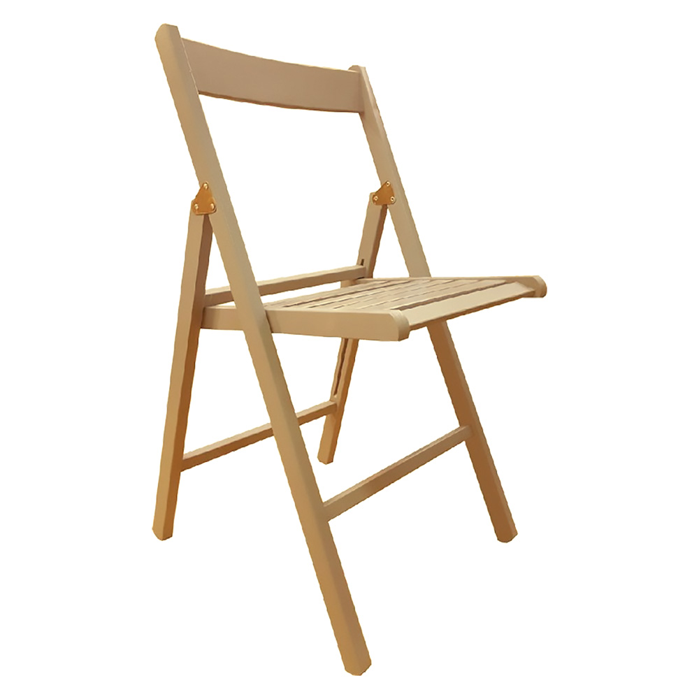 Sedia legno pieghevole seduta 7 stecche – col.naturale Senza marca