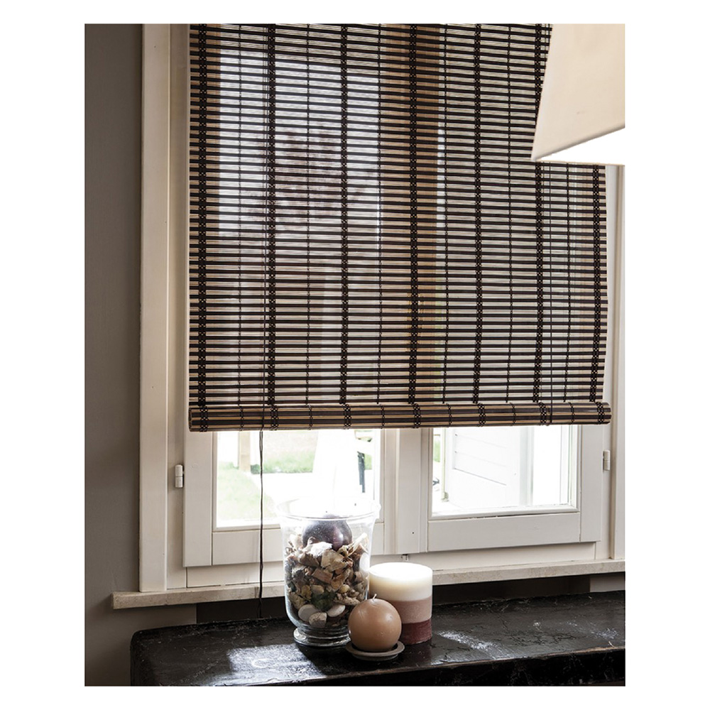 Tapparella in listelli di bambu’ cm 100 x 160 – marrone scuro Senza marca