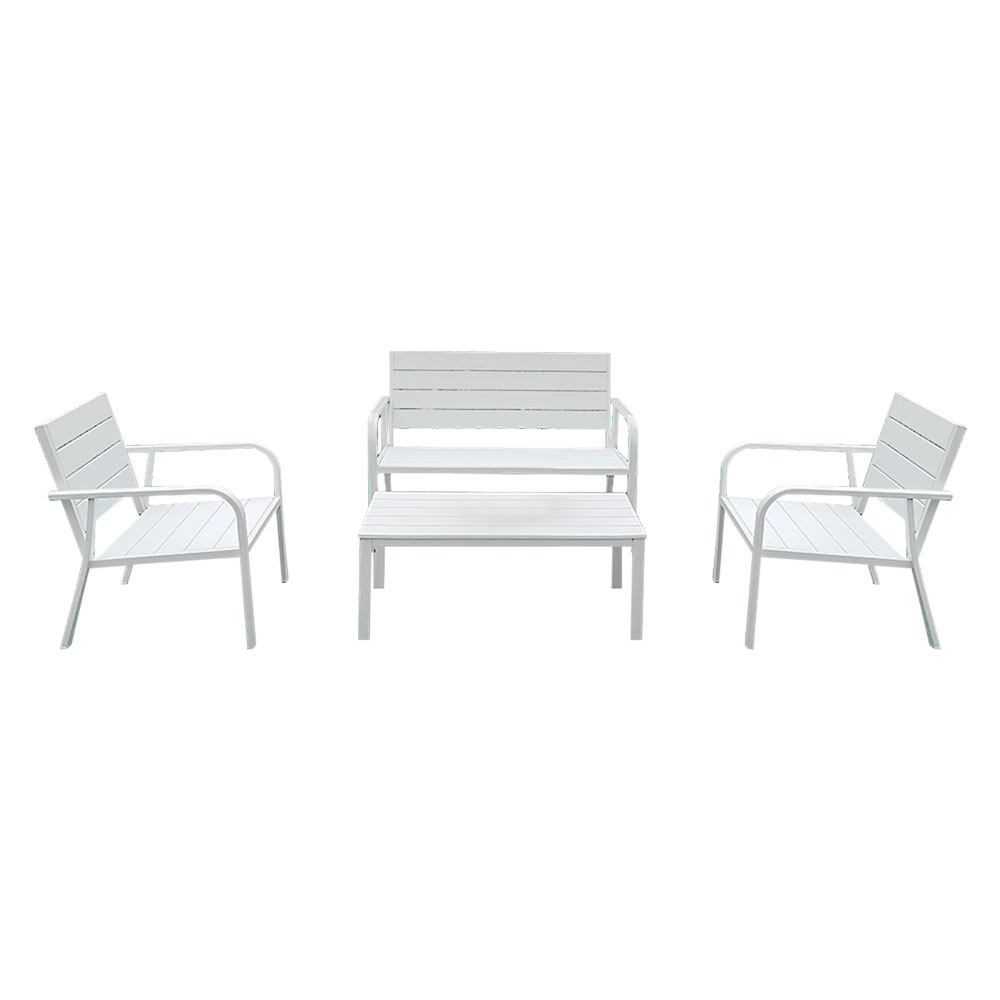 Set giardino effetto polywood ‘arbus’ colore bianco Lif