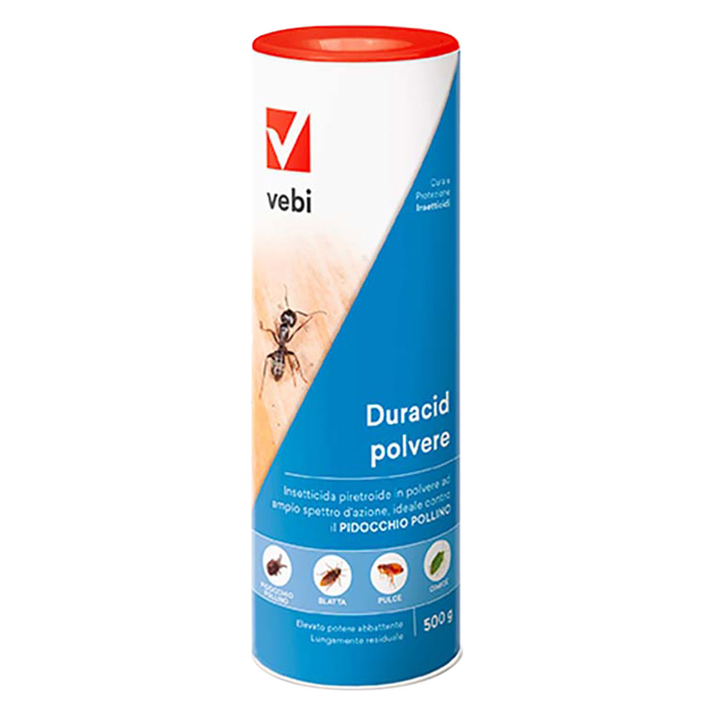 Insetticida in polvere ‘duracid’ gr.500 – in barattolo spargitore Vebi