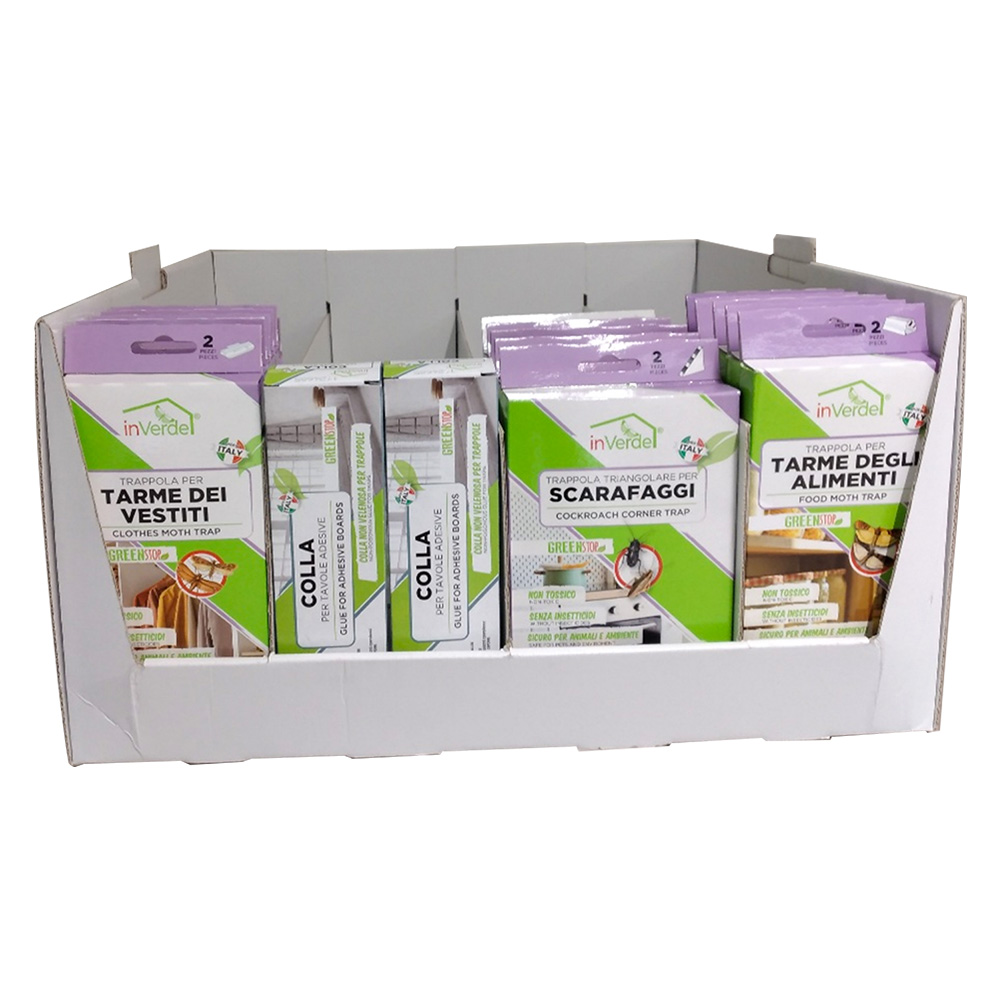 Espositore da banco antiparassitari ‘modello b’ – inclusi 78 pz. In verde