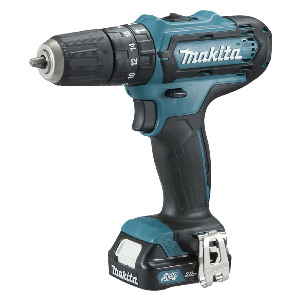 Trapano avvitatore a batteria con percussione ‘hp333dsaj’ 12v – 2 x 2,0 ah litio Makita