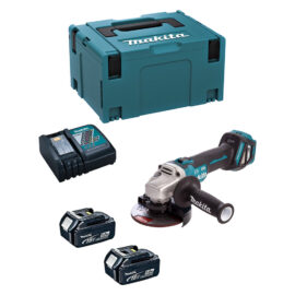 Smerigliatrice angolare a batteria 'dga513rtj' 18v batt.5,0 ah litio - 2 batterie Makita