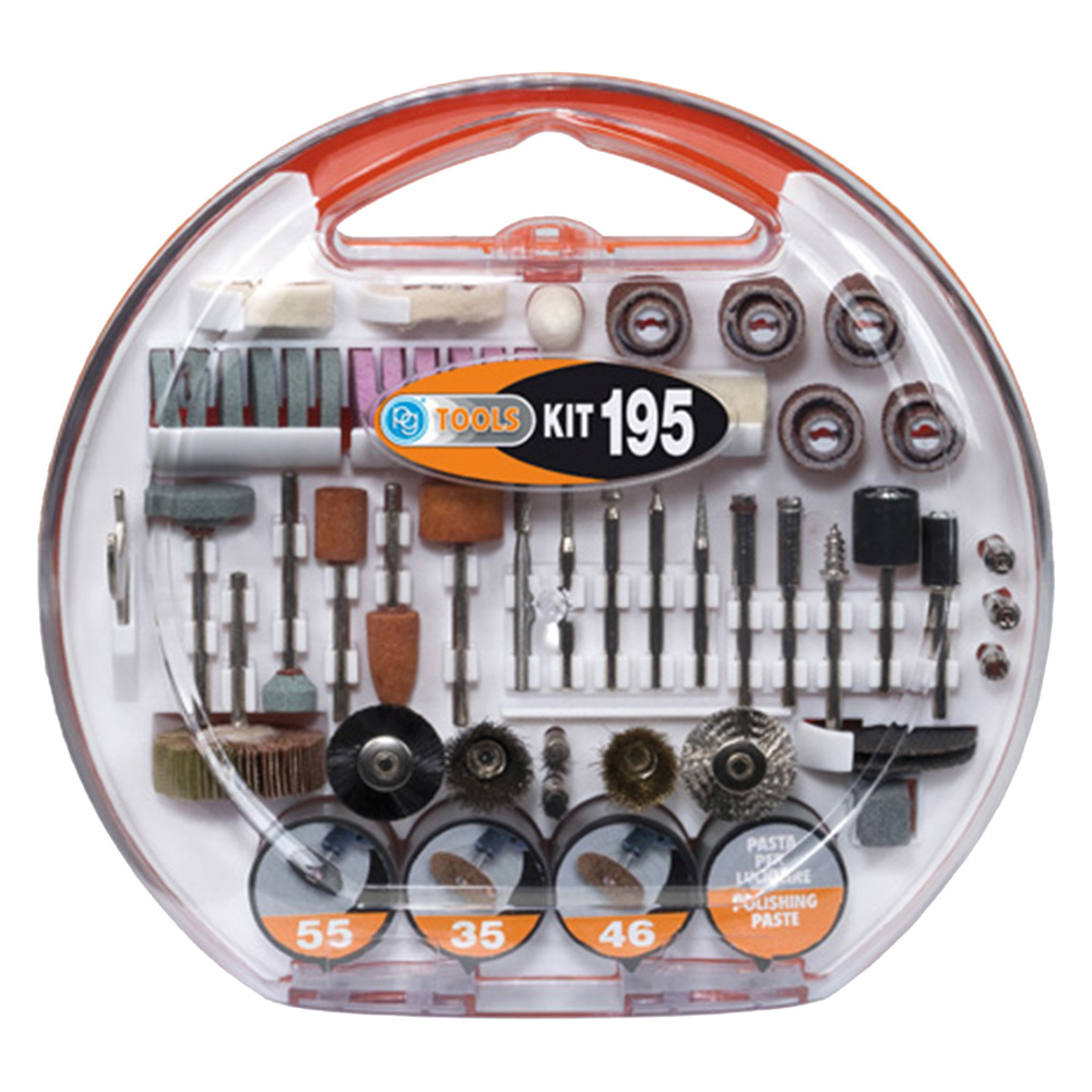 Accessori per mini trapano in kit kit 195 pezzi Pg