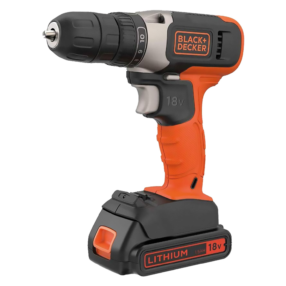 Trapano avvitatore a batteria ‘bcd001c1-qw’ 18v – 1,5 ah ioni litio Black decker