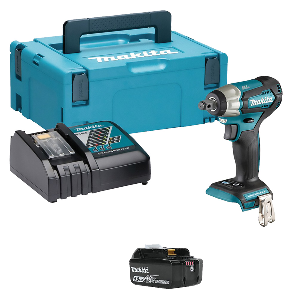 Trapano avvitatore ad impulsi a batteria ‘dtw181rtj’ 18v – 2 x 5,0 ah litio Makita