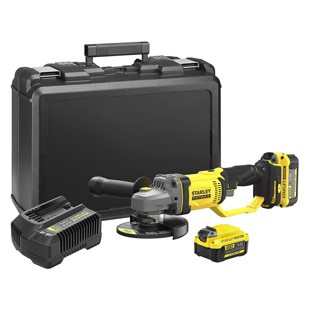 Smerigliatrice angolare a batteria ‘sfmcg400m2k-qw’ 18v – 4,0 ah litio Ø disco 125 mm Stanleyfatmax