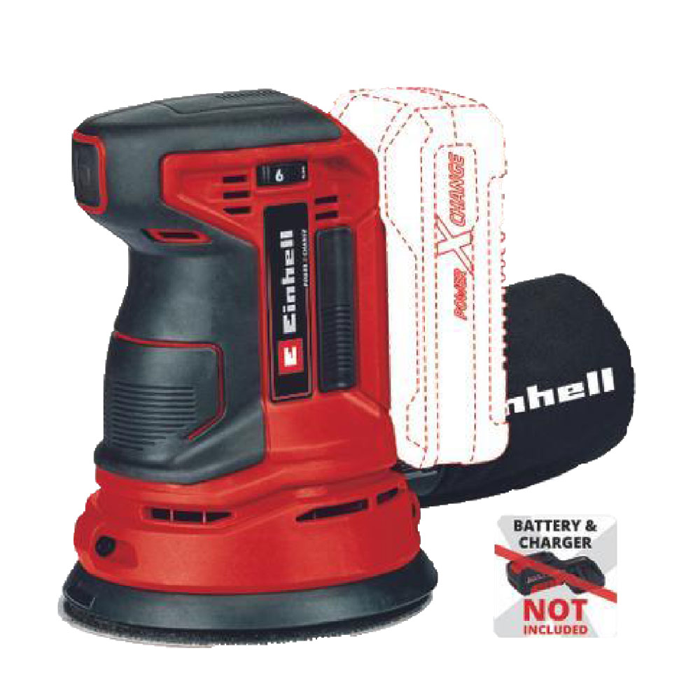 Levigatrice rotorbitale a batteria ‘te-rs 18 li solo’ 18v – platorello Ø 125 mm Einhell