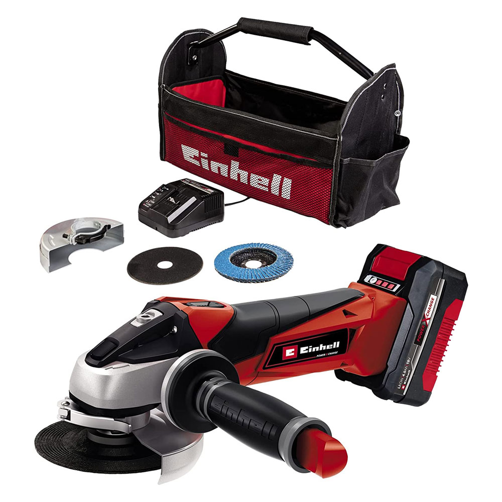 Smerigliatrice angolare a batteria ‘te-ag 115 li’ 18v – 4,0 ah litio Ø disco 115 mm Einhell