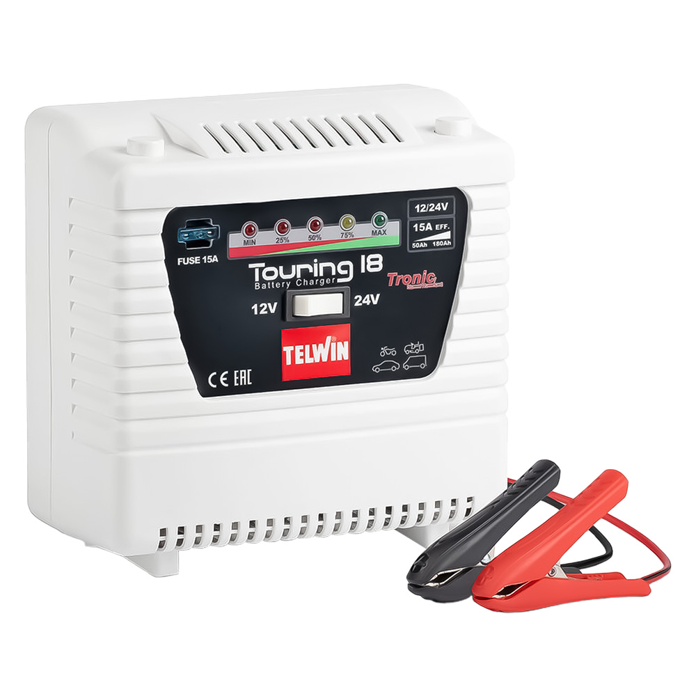 Caricabatteria ‘touring 18’ 12/24 v – 230 v – 1 ph  50/60hz Telwin