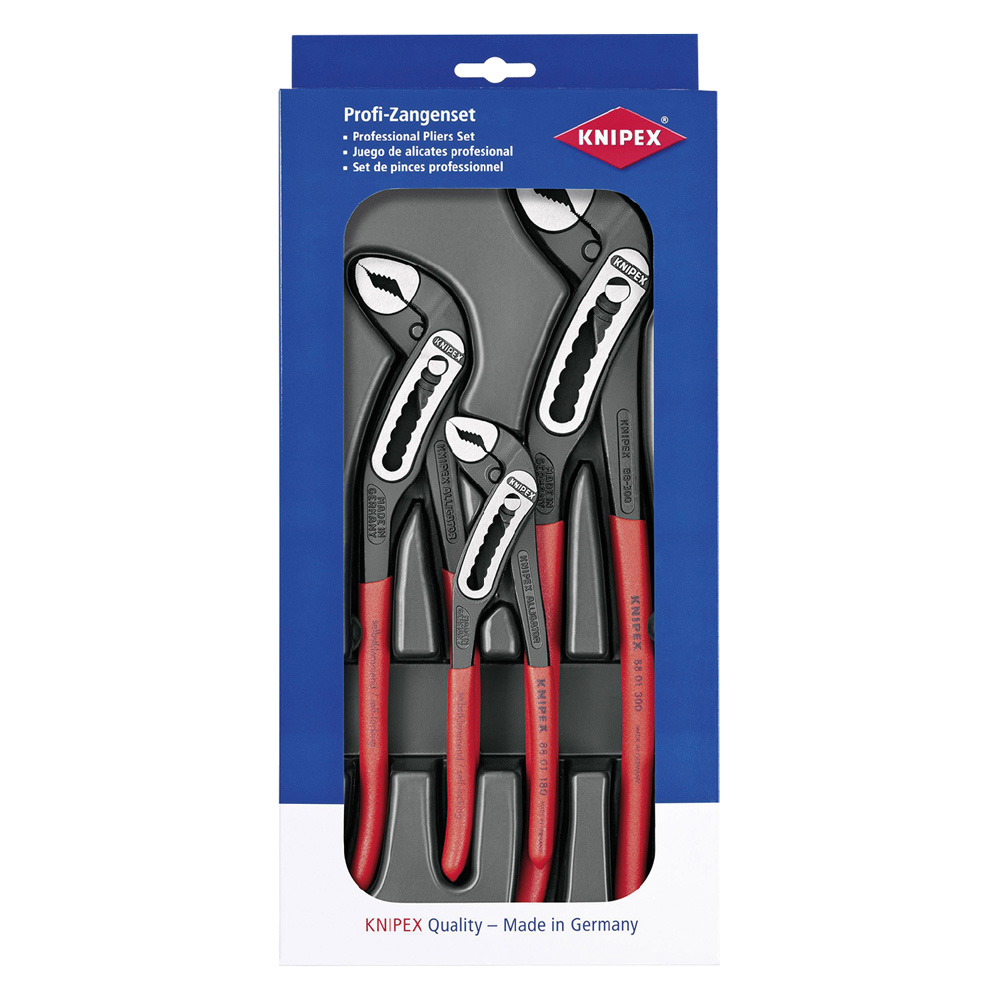 Set pinza poligrip regolabile ‘alligator’ mm 180 – 250 – 300 Knipex