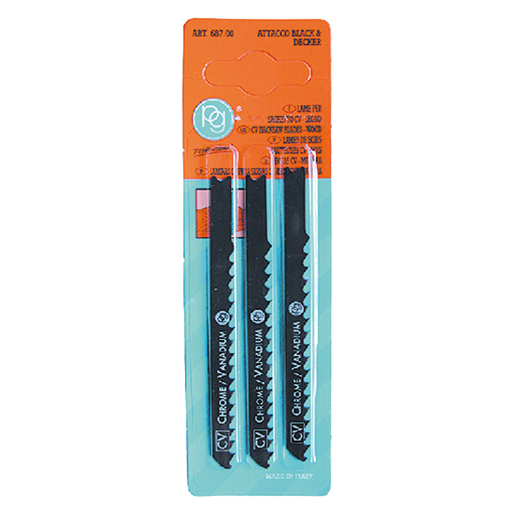 Lama per seghetto alternativo 687.00 denti grossi-lun.90mm-tag.70 Pg