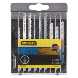 Lama per seghetto alternativo set misto hcs (5 pz) + hss (5 pz) - cassetta Stanley