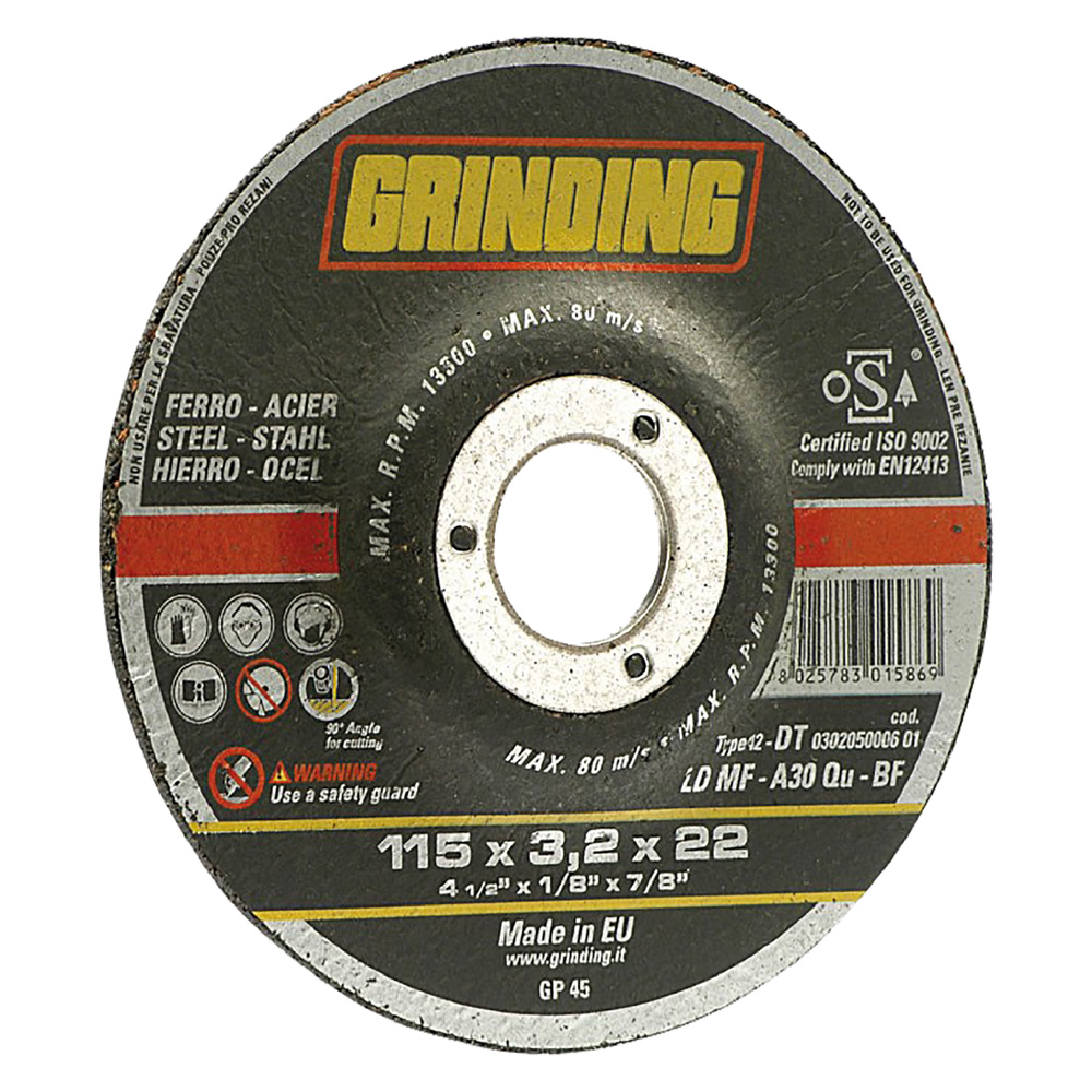 Mola abrasiva per ferro ø 115 x 2,4 Grinding