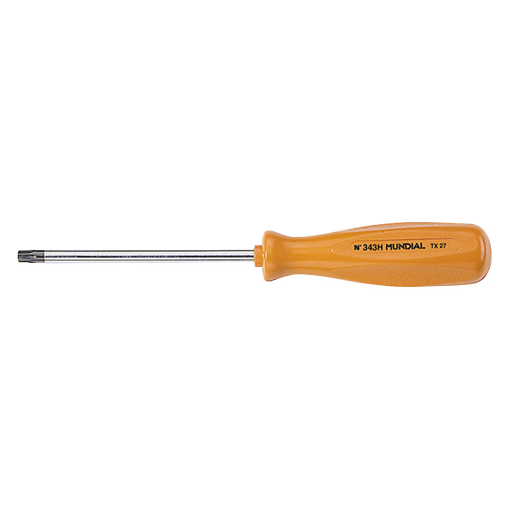 Cacciavite per torx con foro t x mm 10 x 80 – manico mm 77 x  21 Mundial