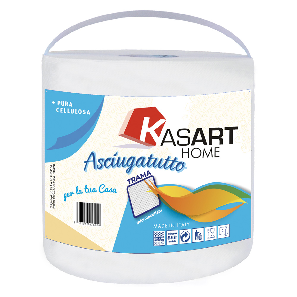 Bobina carta ‘asciugatutto home’ kg 0,706 a rotolo circa (prezzo singolo rotolo) Kasart