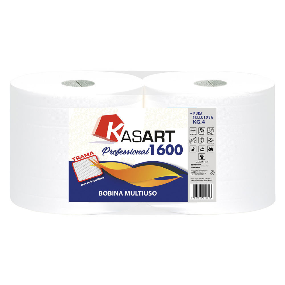 Bobina carta ‘professional 1600’ kg 2,03 a rotolo circa (prezzo singolo rotolo) Kasart