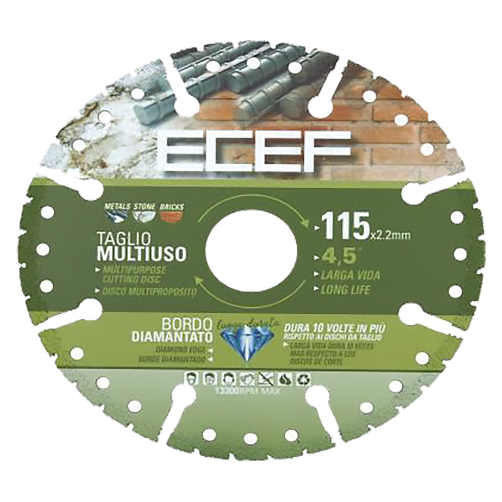 Disco diamantato ‘multiusi’ ø 115 x 2,2 mm Ecef