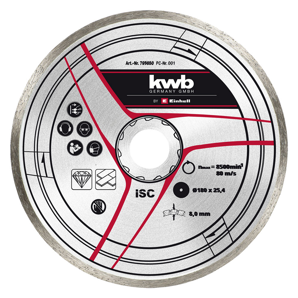 Disco diamantato Ø 180 mm – foro 25,4 mm Einhell
