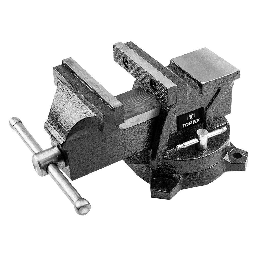 Morsa da banco base girevole larghezza ganasce mm 100 Topex