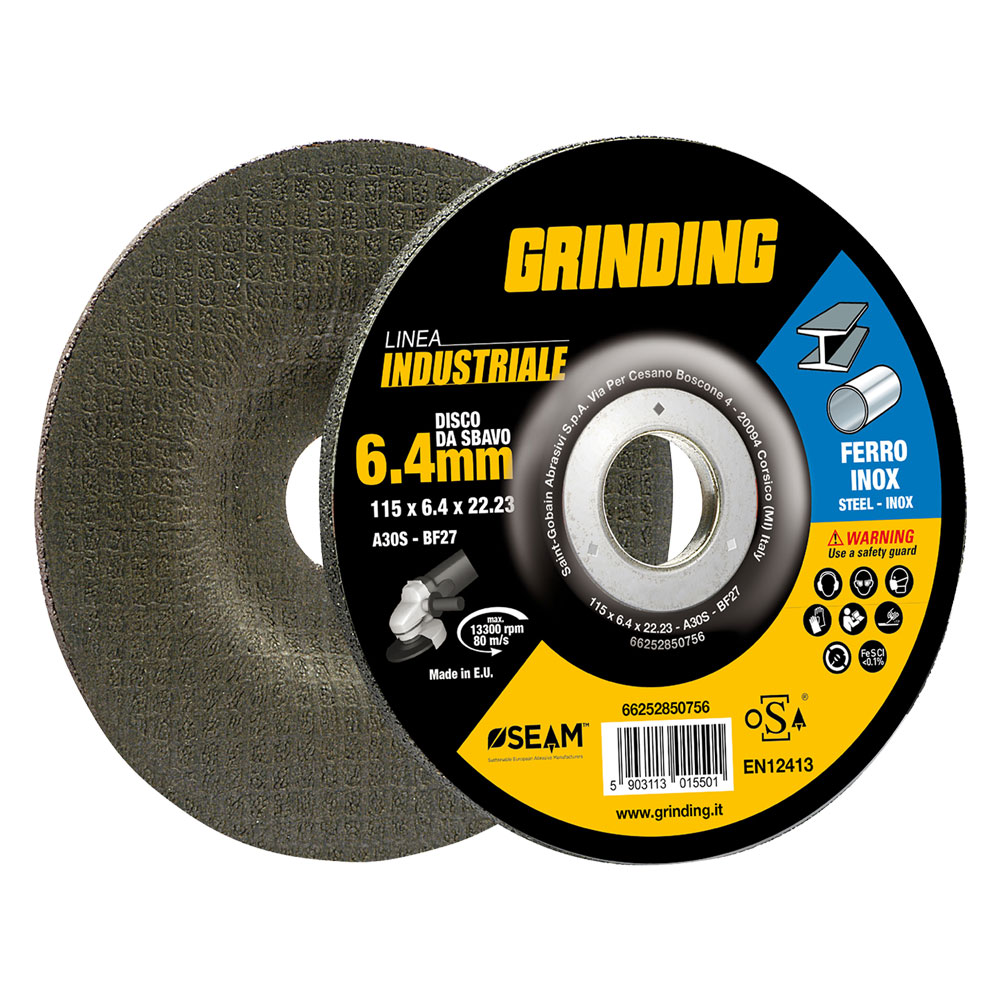 Mola abrasiva da sbavo ‘grinding linea industriale’ ø 115 x 6,4 Grinding