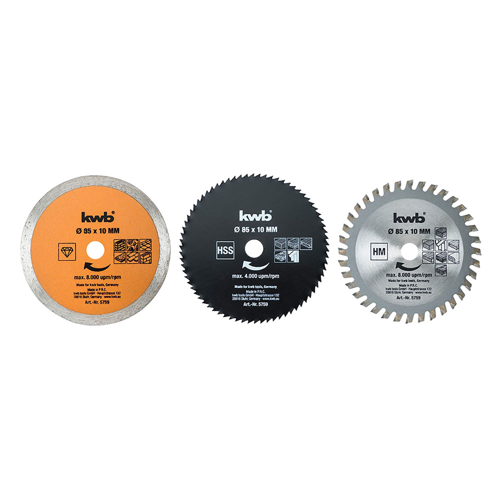 Set lame per mini sega circolare set 5 pezzi Einhell