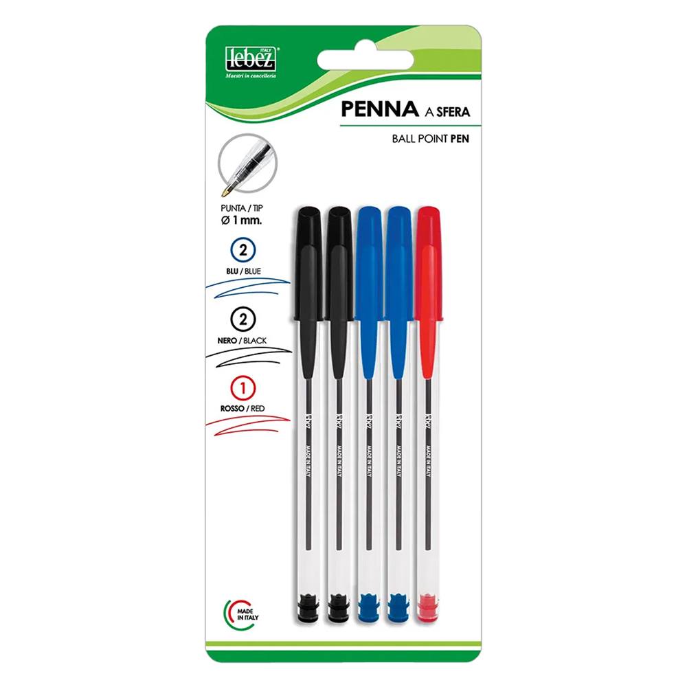 Penna a sfera colori assortiti Lebez