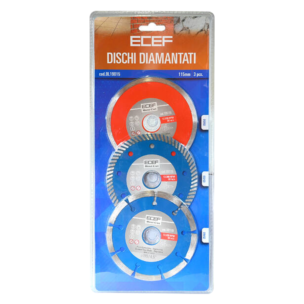 Disco diamantato Ø 115 x 2,23 – blister da pz.3 Ecef