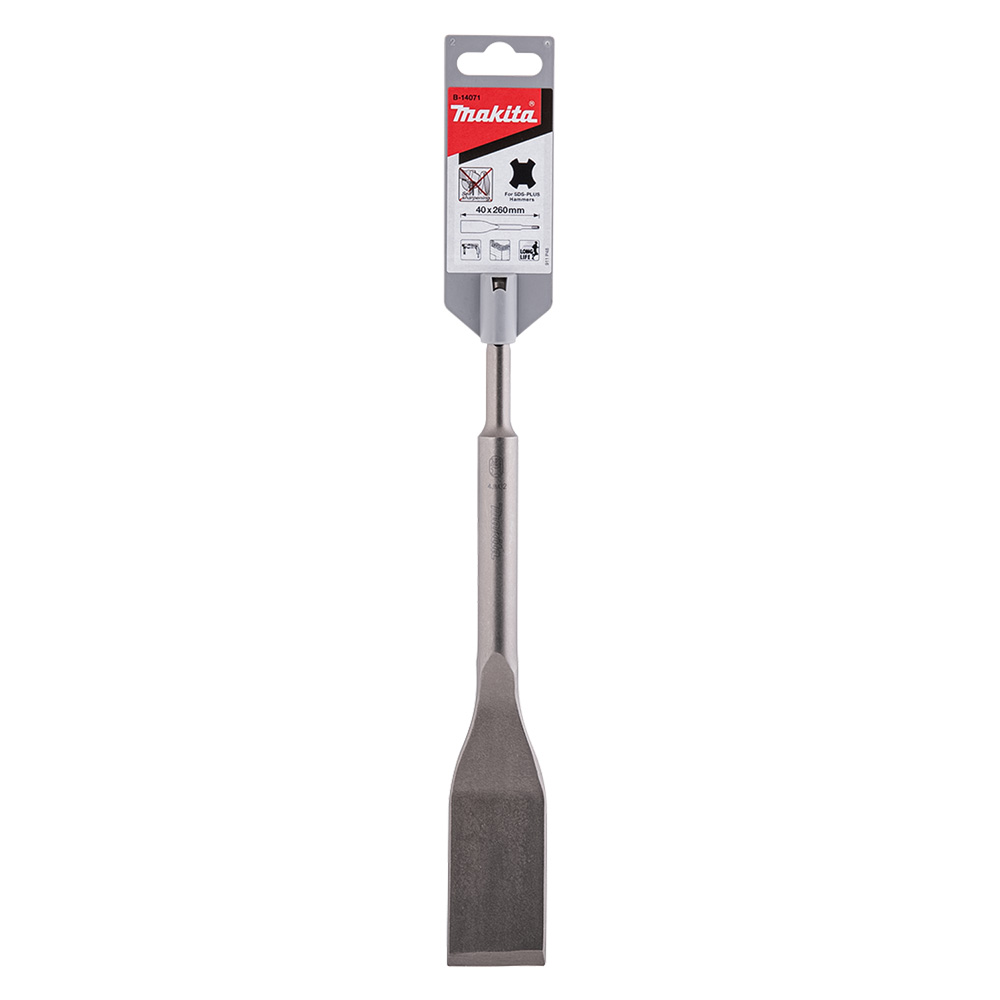 Scalpello angolare attacco sds-plus mm 40 x 260 piatto largo Makita