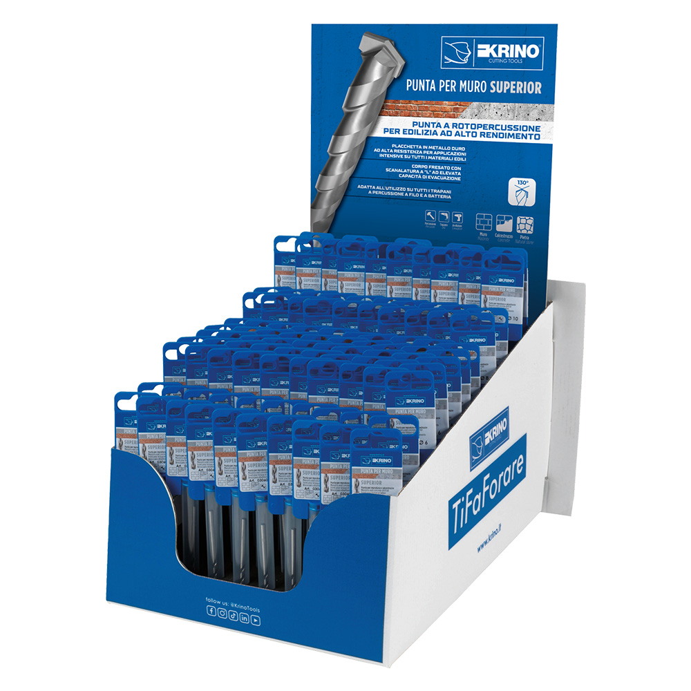 Espositore da banco punte ‘superior’ 105 pz totale Krino
