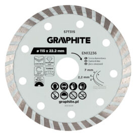 Disco diamantato ø 115 mm - foro 22,2 mm Graphite